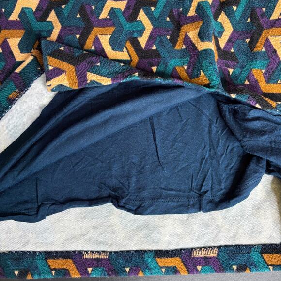 Maeve Print  Pencil Skirt Turquoise  Geometric Patterns  Lined Colorful Career M - Picture 9 of 10